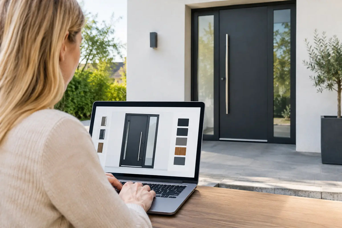 Aluminium voordeur online in België configureren